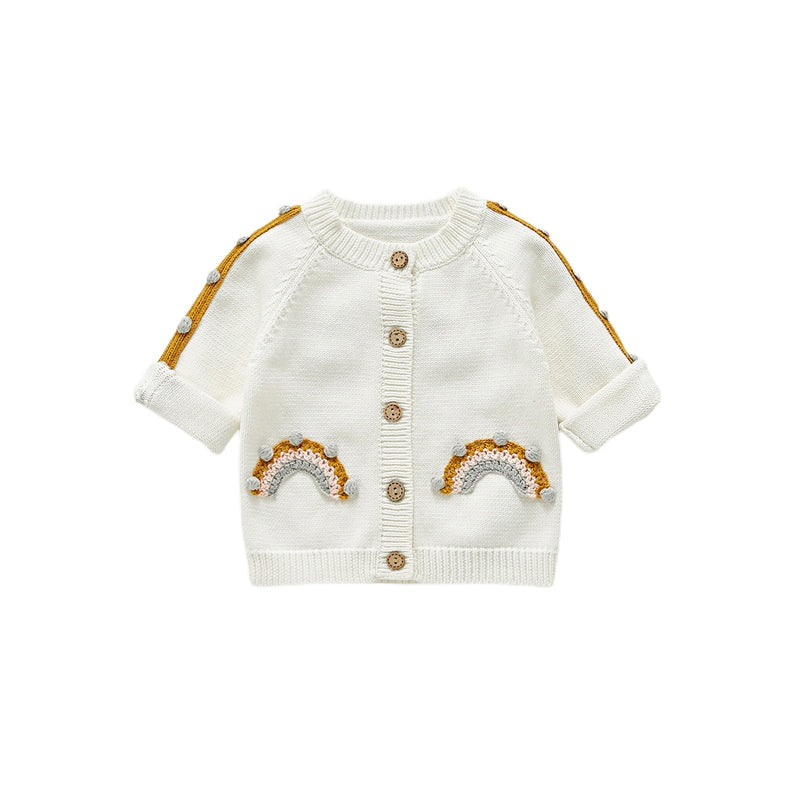 Cardigan Infantil Feminino Arco íris