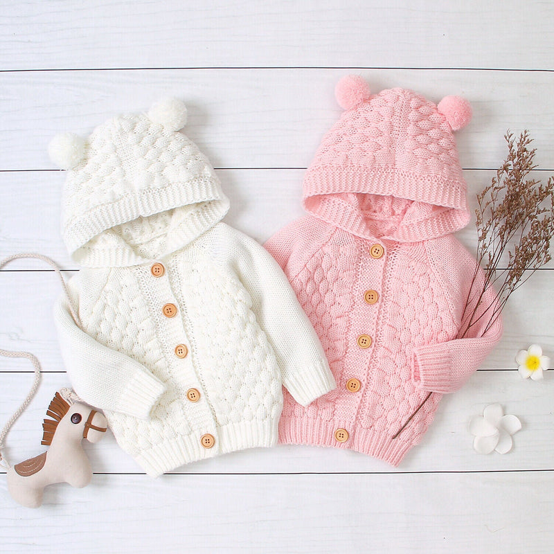 Cardigan com capuz Orelhinhas