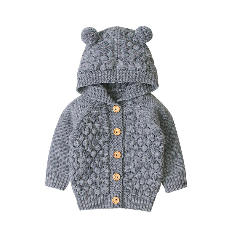 Cardigan com capuz Orelhinhas