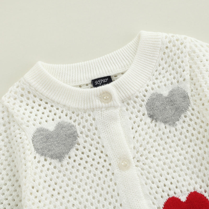 Cardigan Infantil Furinhos Corações