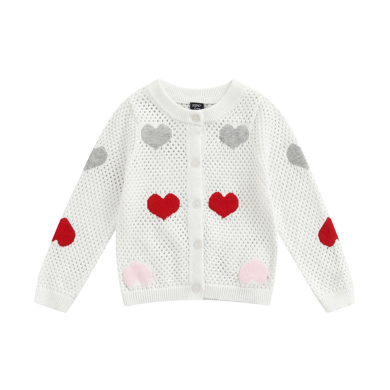 Cardigan Infantil Furinhos Corações