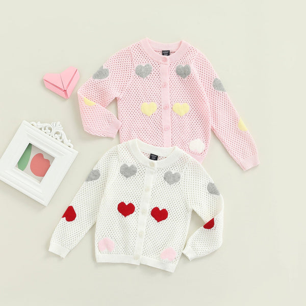 Cardigan Infantil Furinhos Corações