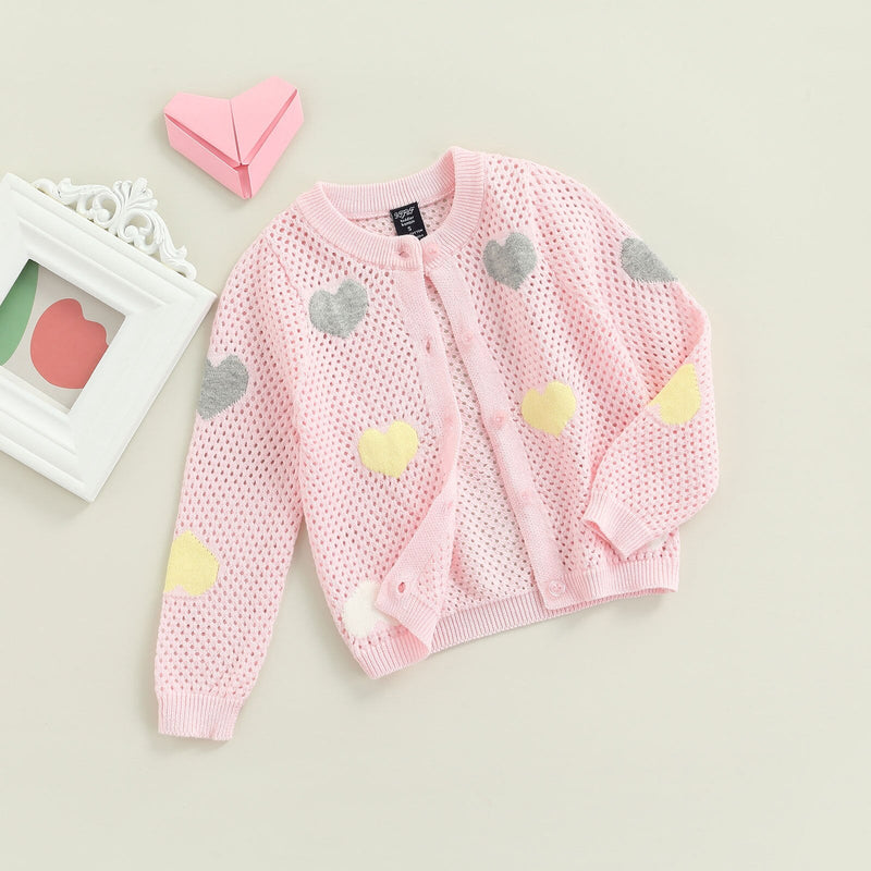 Cardigan Infantil Furinhos Corações