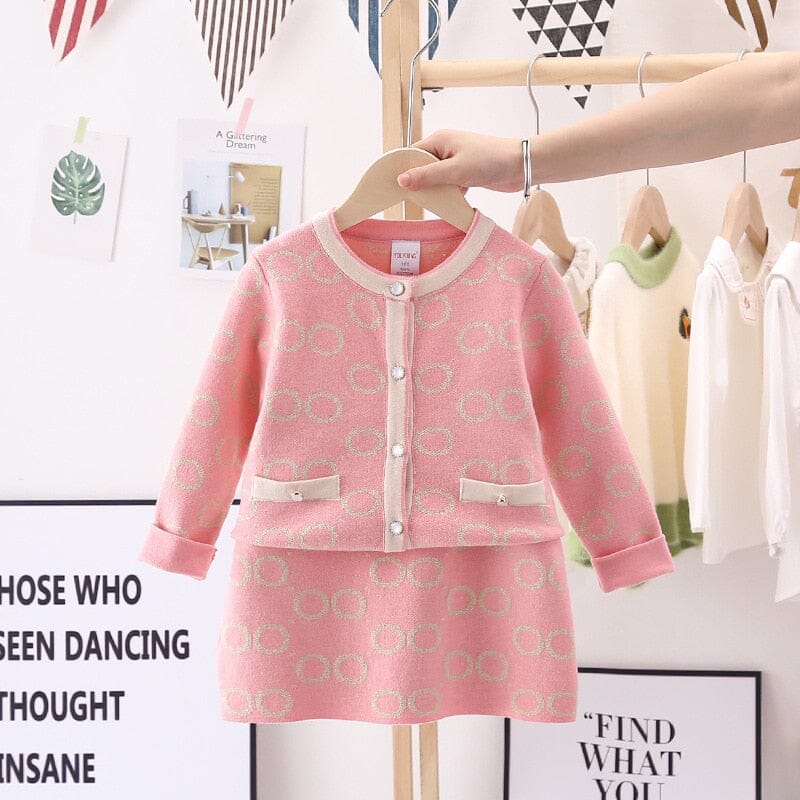 Conjunto Infantil Feminino Botões e Círculos