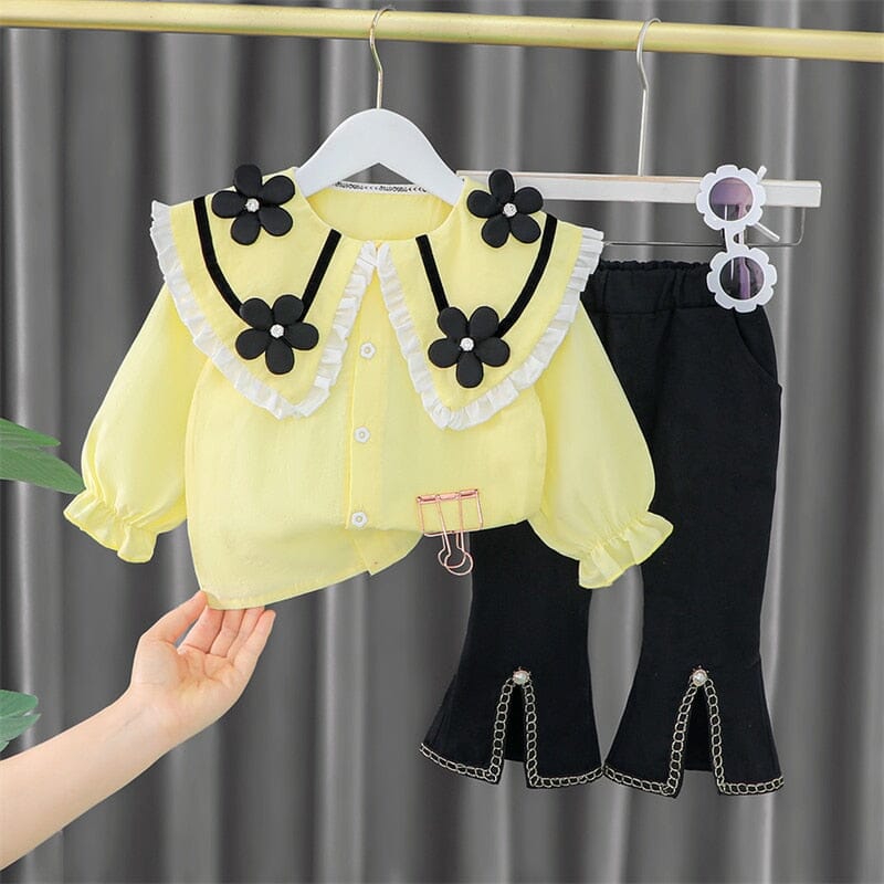 Conjunto Infantil Feminino Luxo Flores