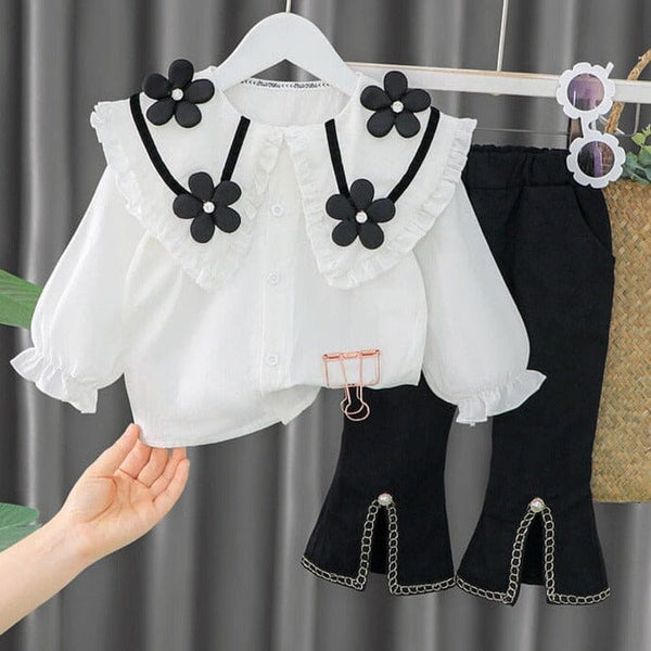 Conjunto Infantil Feminino Luxo Flores