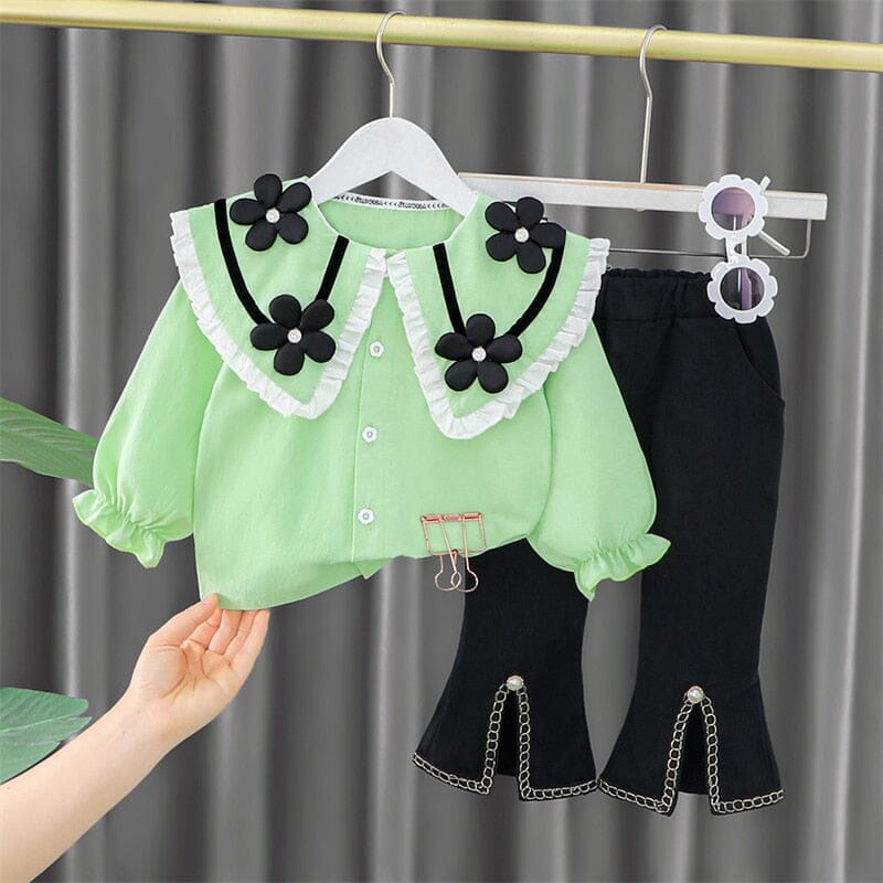 Conjunto Infantil Feminino Luxo Flores