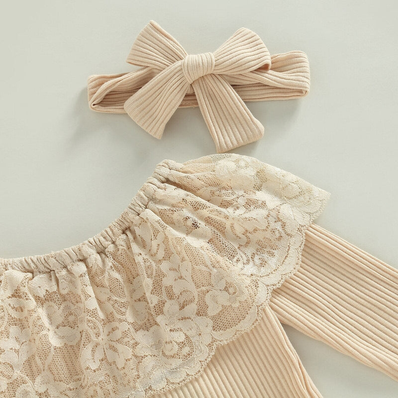Conjunto Infantil Feminino Rendinha + Faixa