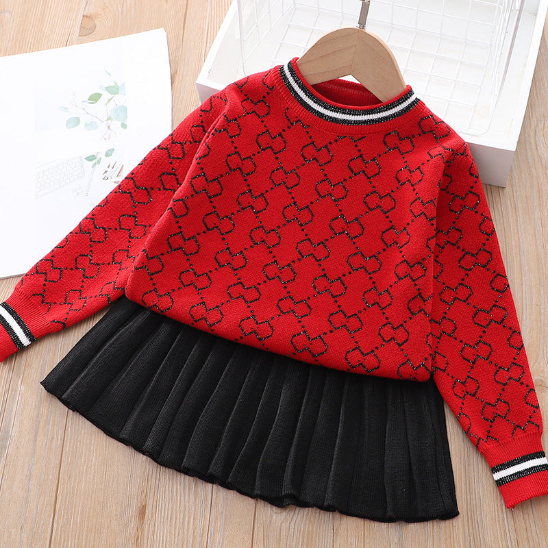 Conjunto Infantil G&D Saia Plissada
