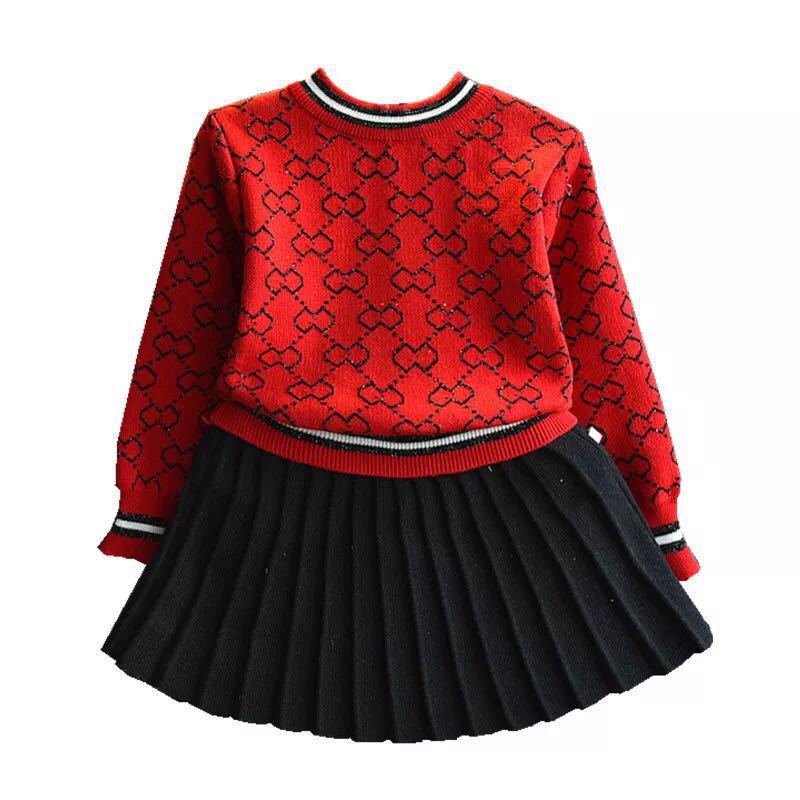 Conjunto Infantil G&D Saia Plissada