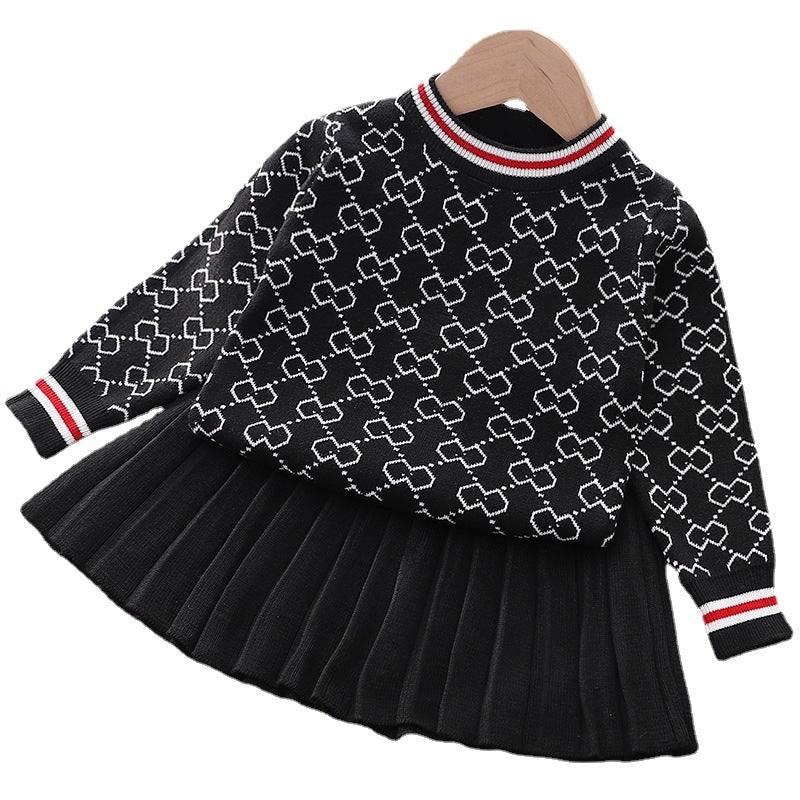 Conjunto Infantil G&D Saia Plissada