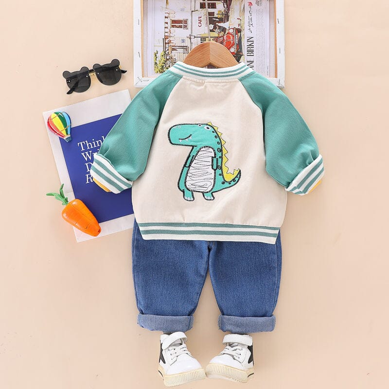 Conjunto Infantil Masculino 3 Peças Dino Botõezinhos