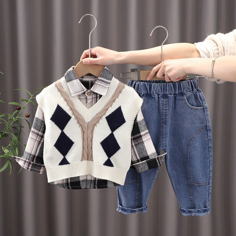 Conjunto Infantil Masculino 3 Peças Estilo