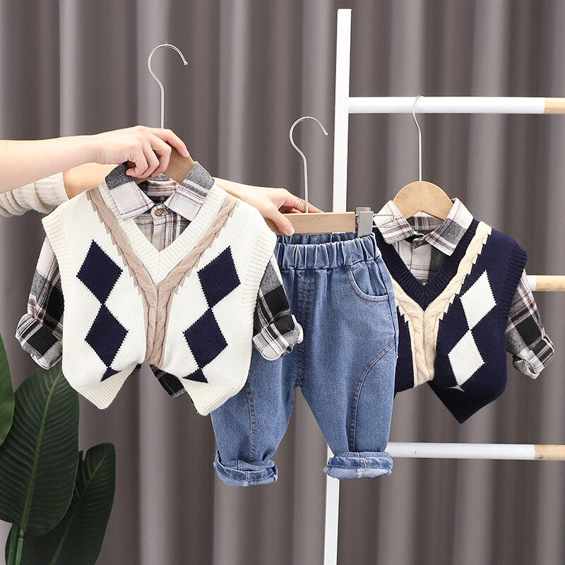 Conjunto Infantil Masculino 3 Peças Estilo