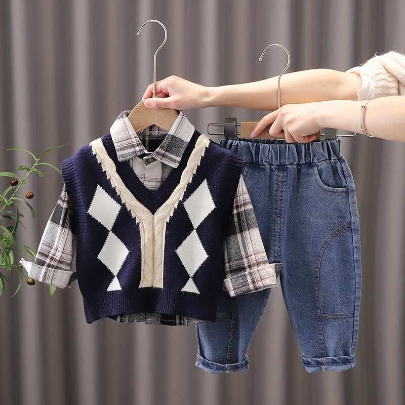Conjunto Infantil Masculino 3 Peças Estilo