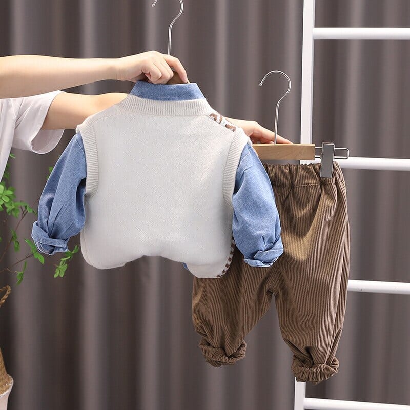 Conjunto Infantil Masculino Colete 3 Peças