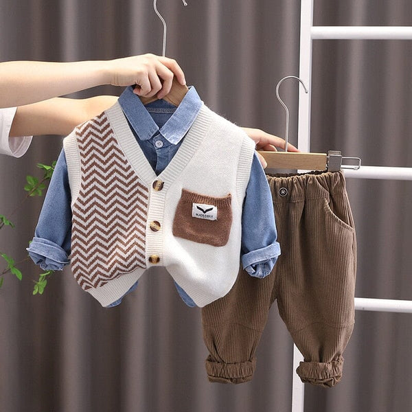 Conjunto Infantil Masculino Colete 3 Peças