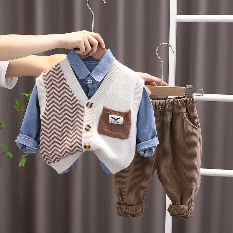 Conjunto Infantil Masculino Colete 3 Peças