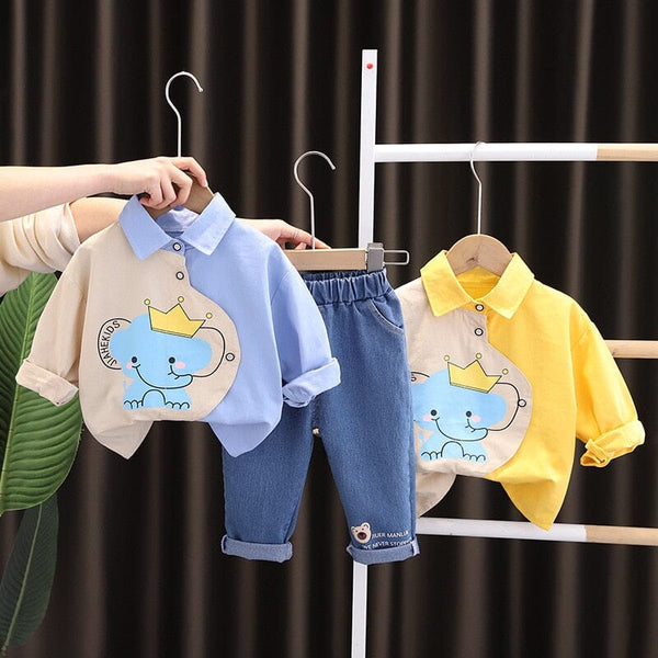 Conjunto Infantil Masculino Elefantinho e Jeans