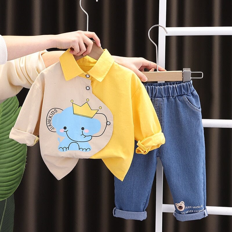 Conjunto Infantil Masculino Elefantinho e Jeans