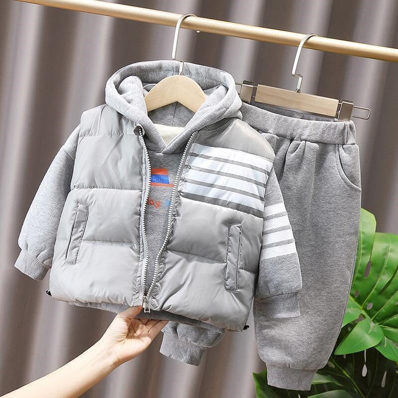 Conjunto Infantil Masculino Inverno Colete 3 Peças