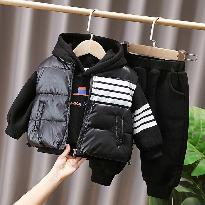 Conjunto Infantil Masculino Inverno Colete 3 Peças