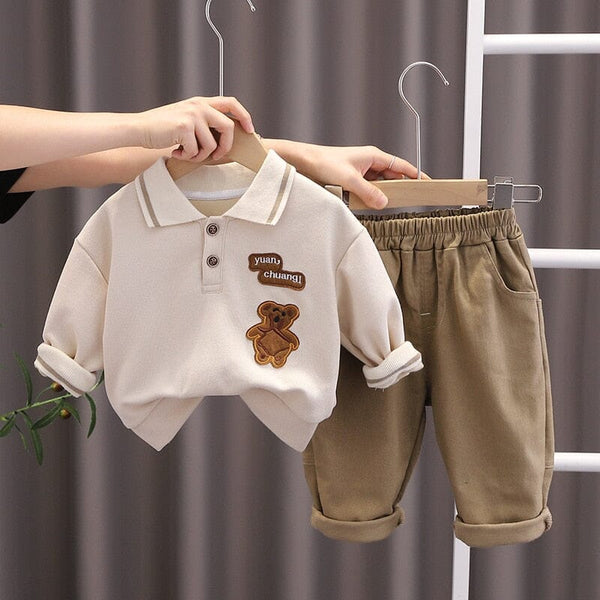 Conjunto Infantil Masculino Ursinho Botões