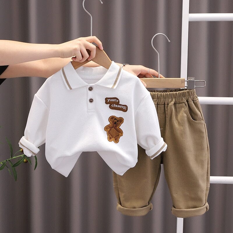 Conjunto Infantil Masculino Ursinho Botões