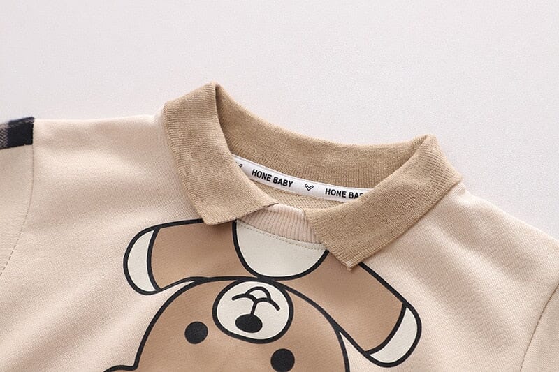 Conjunto Infantil Masculino Urso e Xadrez