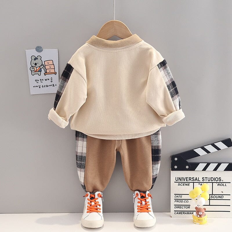 Conjunto Infantil Masculino Urso e Xadrez