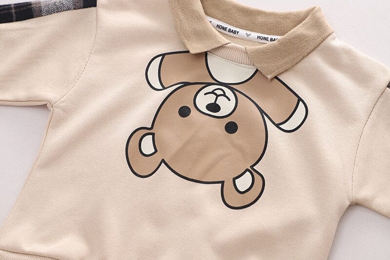 Conjunto Infantil Masculino Urso e Xadrez