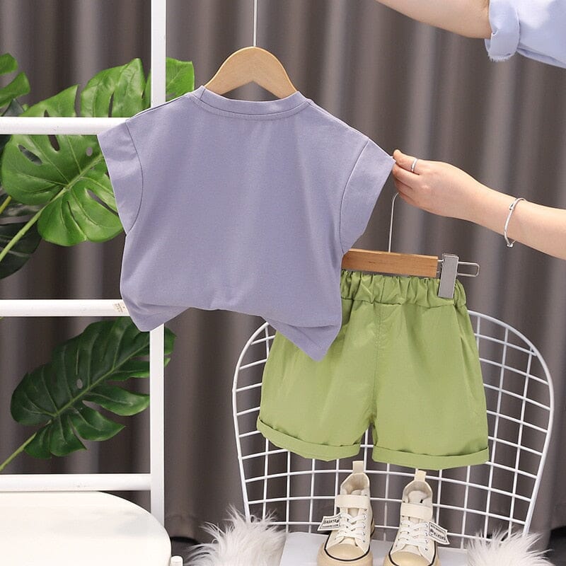 Conjunto Infantil Verão Dinossauro Bolsinho