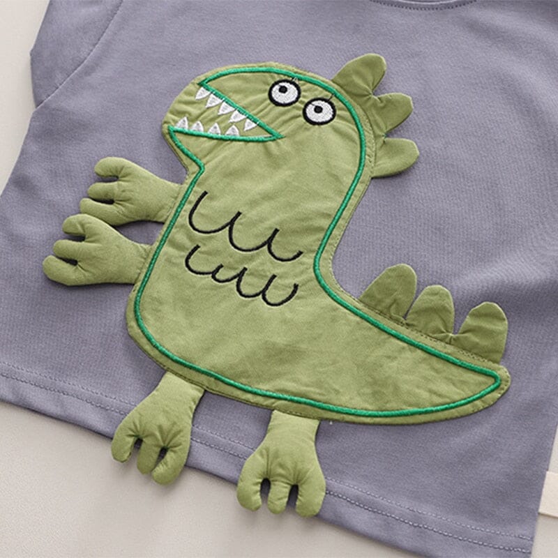 Conjunto Infantil Verão Dinossauro Bolsinho