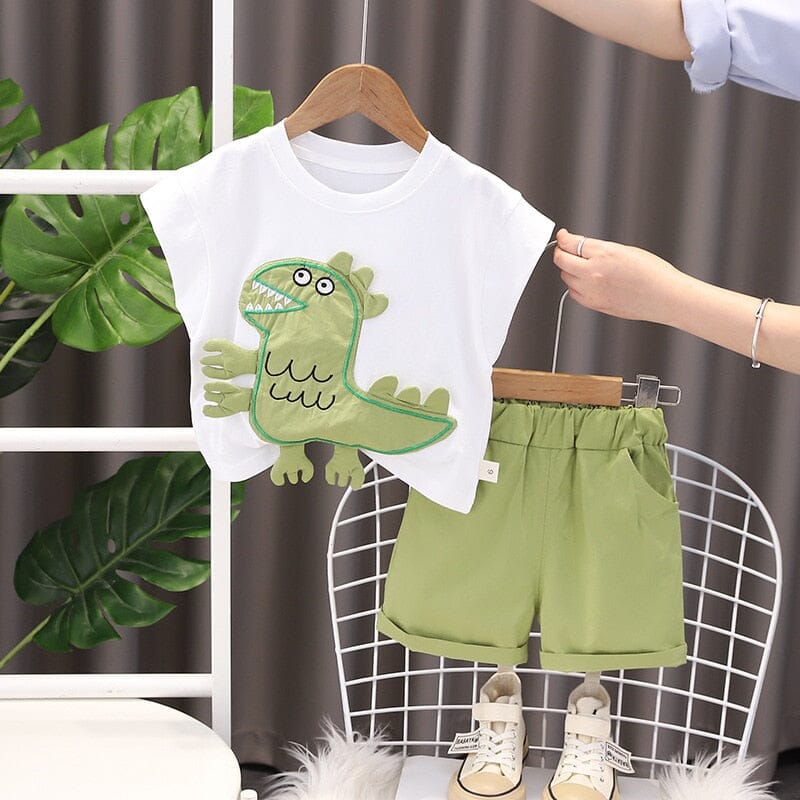 Conjunto Infantil Verão Dinossauro Bolsinho