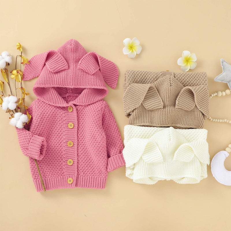 Gardigan infantil  Orelha de Coelho