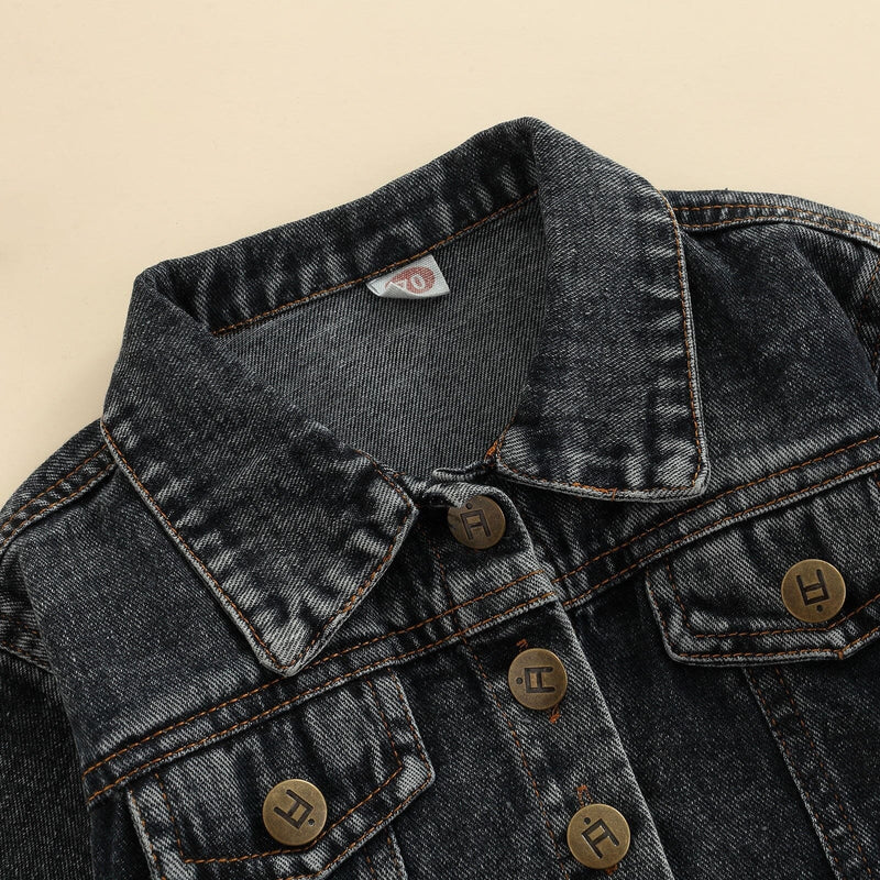 Jaqueta Infantil Feminina Jeans Desfiada