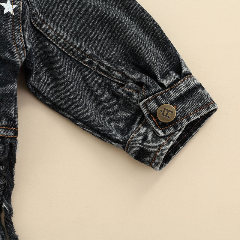 Jaqueta Infantil Feminina Jeans Desfiada