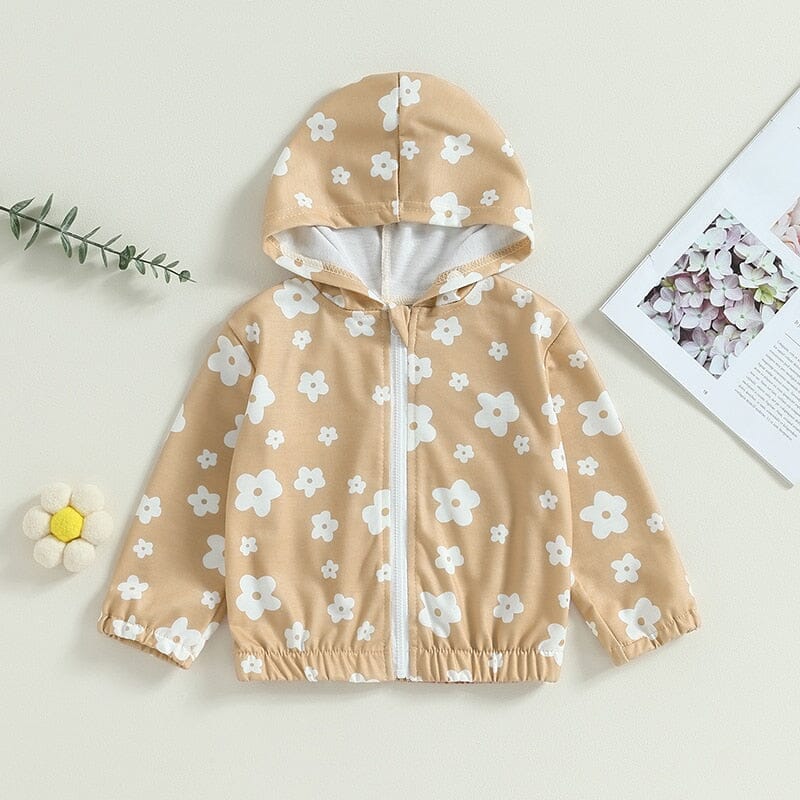 Jaqueta Infantil Feminina Zíper Florzinhas