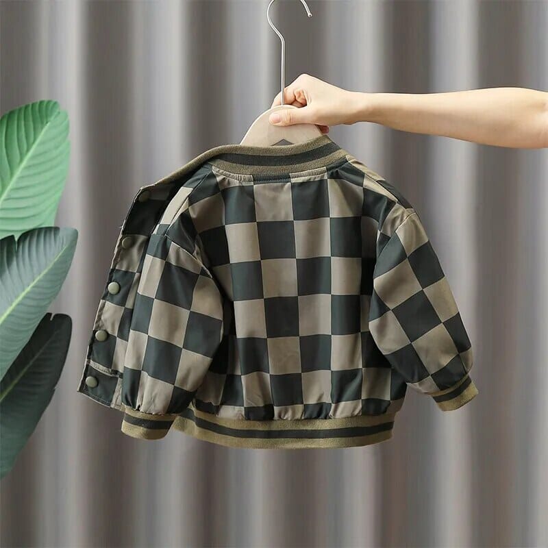 Jaqueta Infantil Xadrez Camuflagem