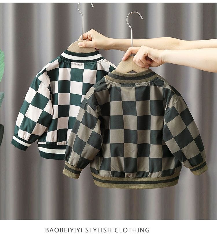 Jaqueta Infantil Xadrez Camuflagem