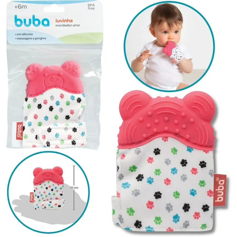 Luva Mordedor Buba Baby Urso Silicone