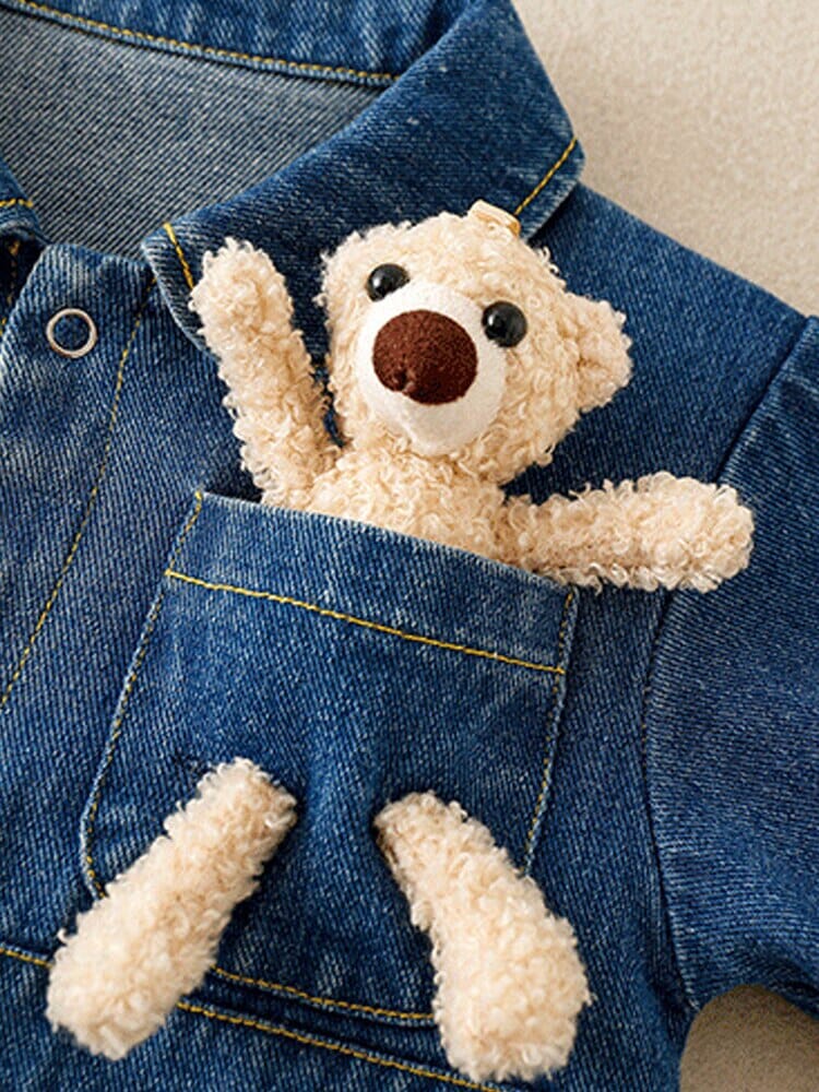 Macacão Infantil Bolsinhos e Urso