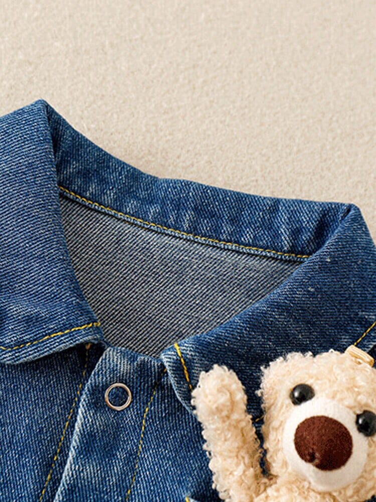 Macacão Infantil Bolsinhos e Urso