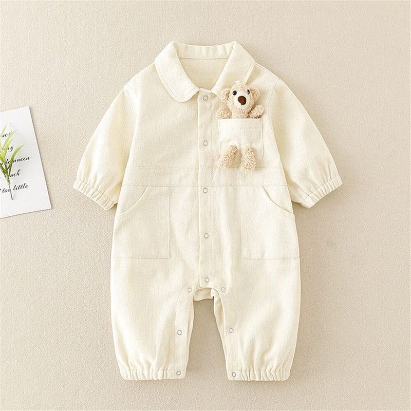 Macacão Infantil Bolsinhos e Urso