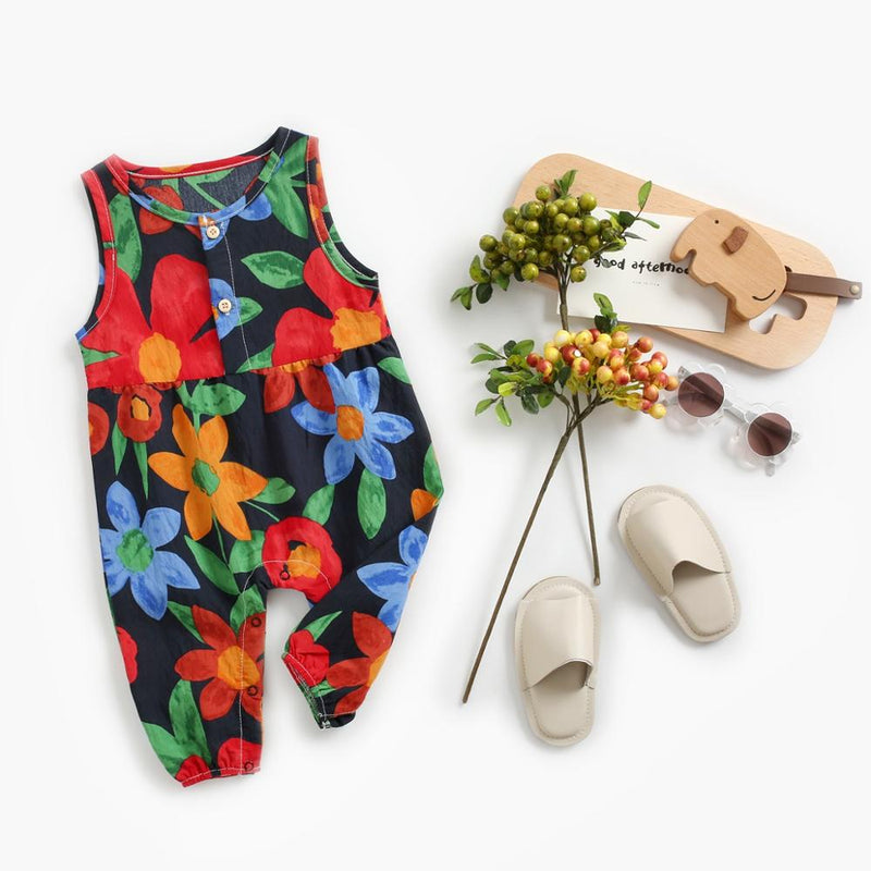 Macacão Infantil Feminino Florido