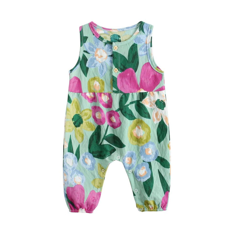 Macacão Infantil Feminino Florido