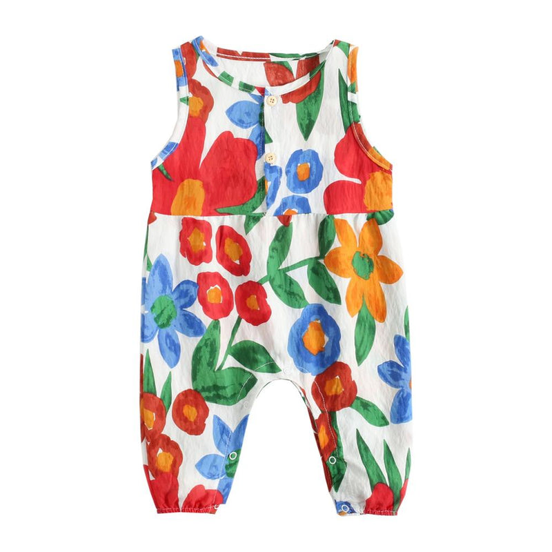 Macacão Infantil Feminino Florido