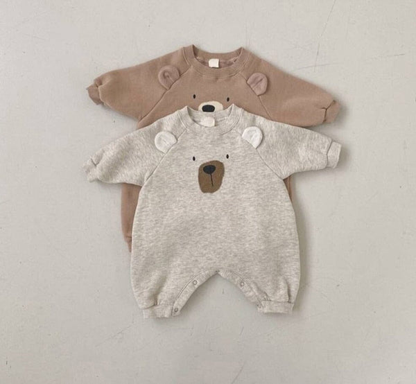 Macacão Infantil Forrado Urso Orelhinhas