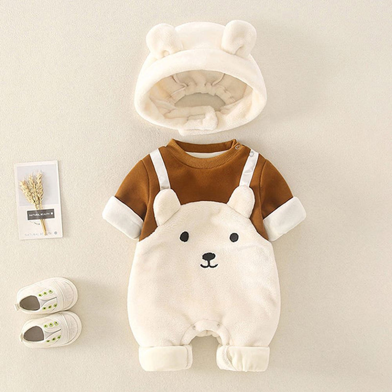 Macacão Infantil Ursinho Com Chapéu