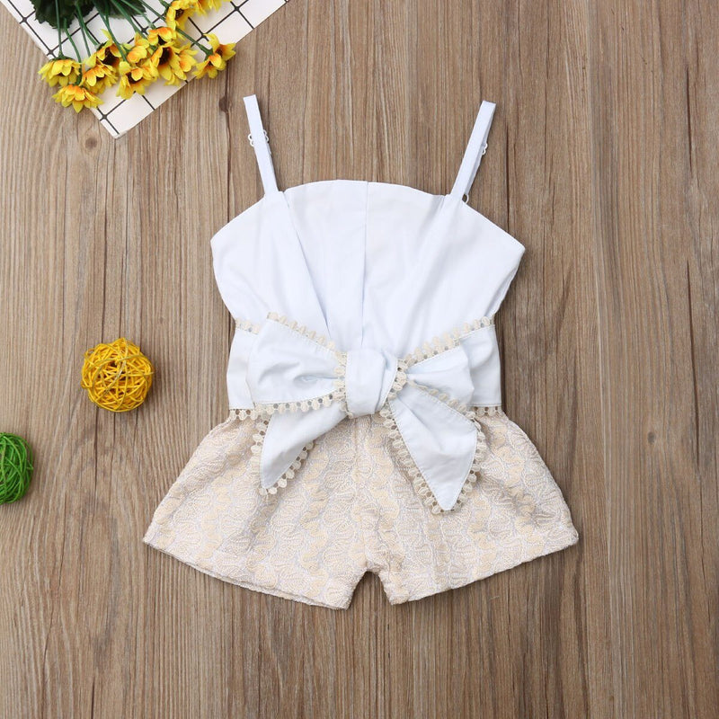 Macaquinho Infantil Feminino Laço